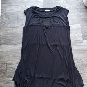 Flowy black sleeveless top